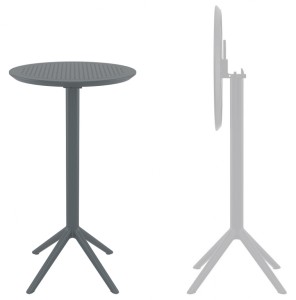 Стол пластиковый барный складной Sky Folding Bar Table 60 темно-серый