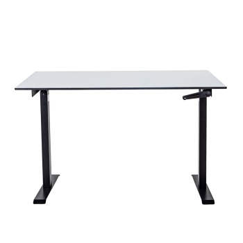 Стол регулируемый механический LuxAlto LA-H33-M1 черный/мрамор HPL 120*80*1,2