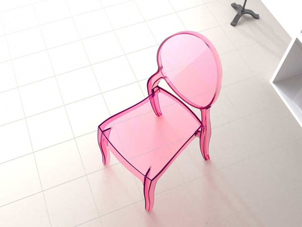 Стул прозрачный Elizabeth розовый