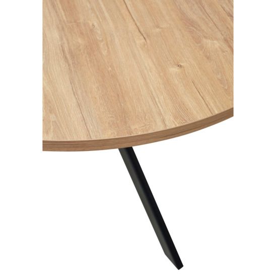 Стол Вега D100, Дуб Канзас/ черный каркас