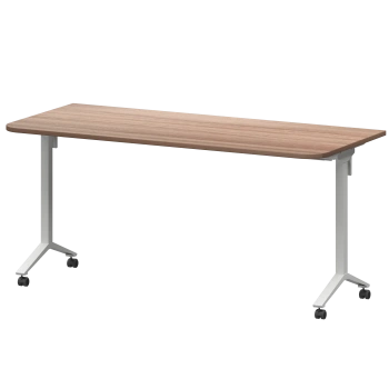 Стол мобильный складной радиусный Моби МБ22-160.70Р Темный шимо/Белый