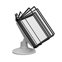 СЮИТА-01.А4Gr.Bk Демосистема настольная вращающаяся серая 10 черных панелей А4