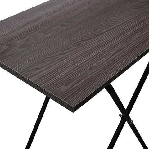 Стол BRABIX "Smart CD-011", 600х380х705 мм, ЛОФТ, складной, металл/ЛДСП ясень, каркас черный, 641879