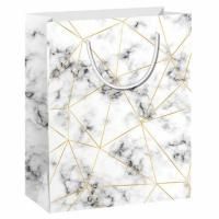 Пакет подарочный 26,5x12,7x33 см ЗОЛОТАЯ СКАЗКА "Golden Marble", тиснение фольгой, 608251