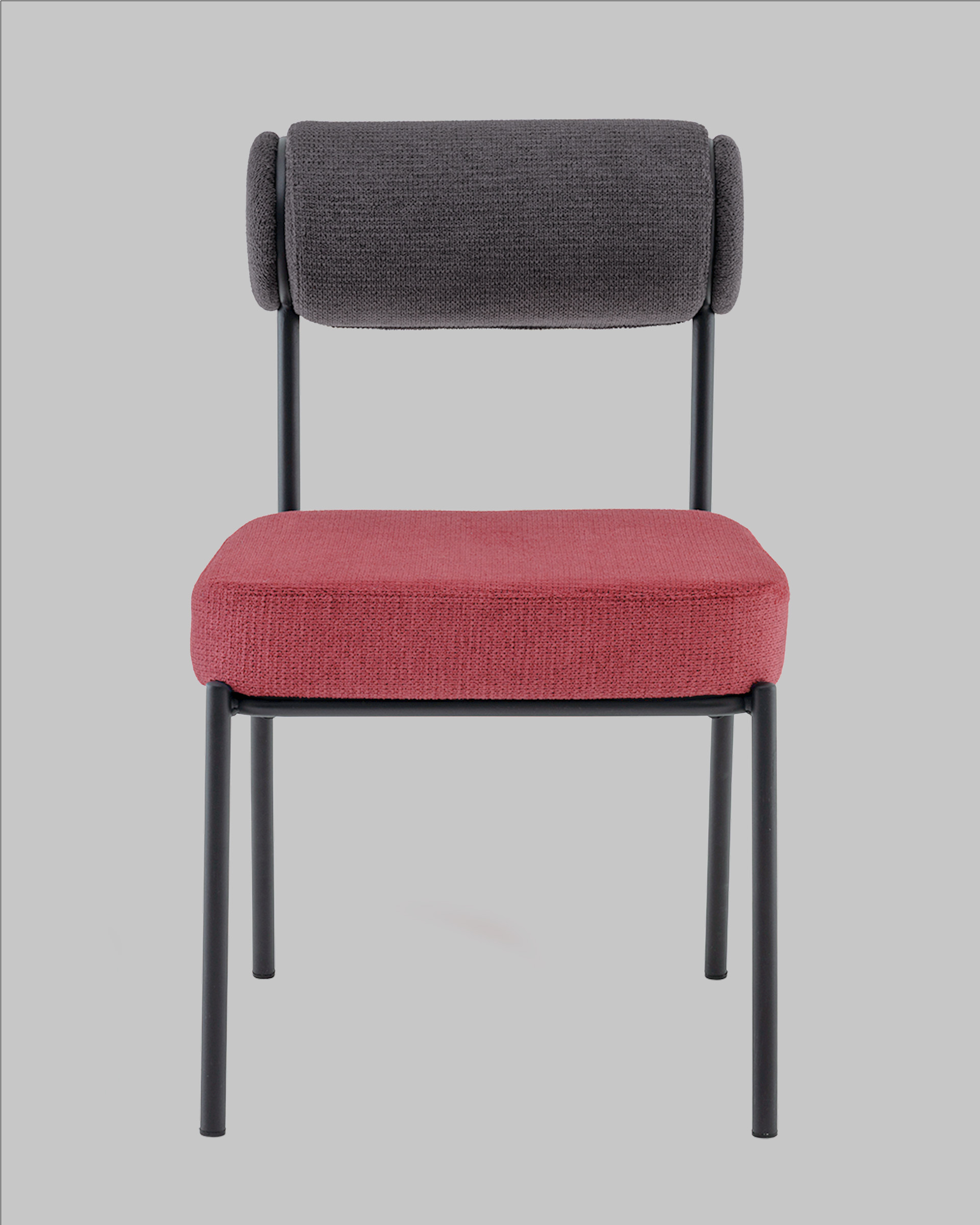 Стул обеденный Ponpoun тёмно-серый бордо