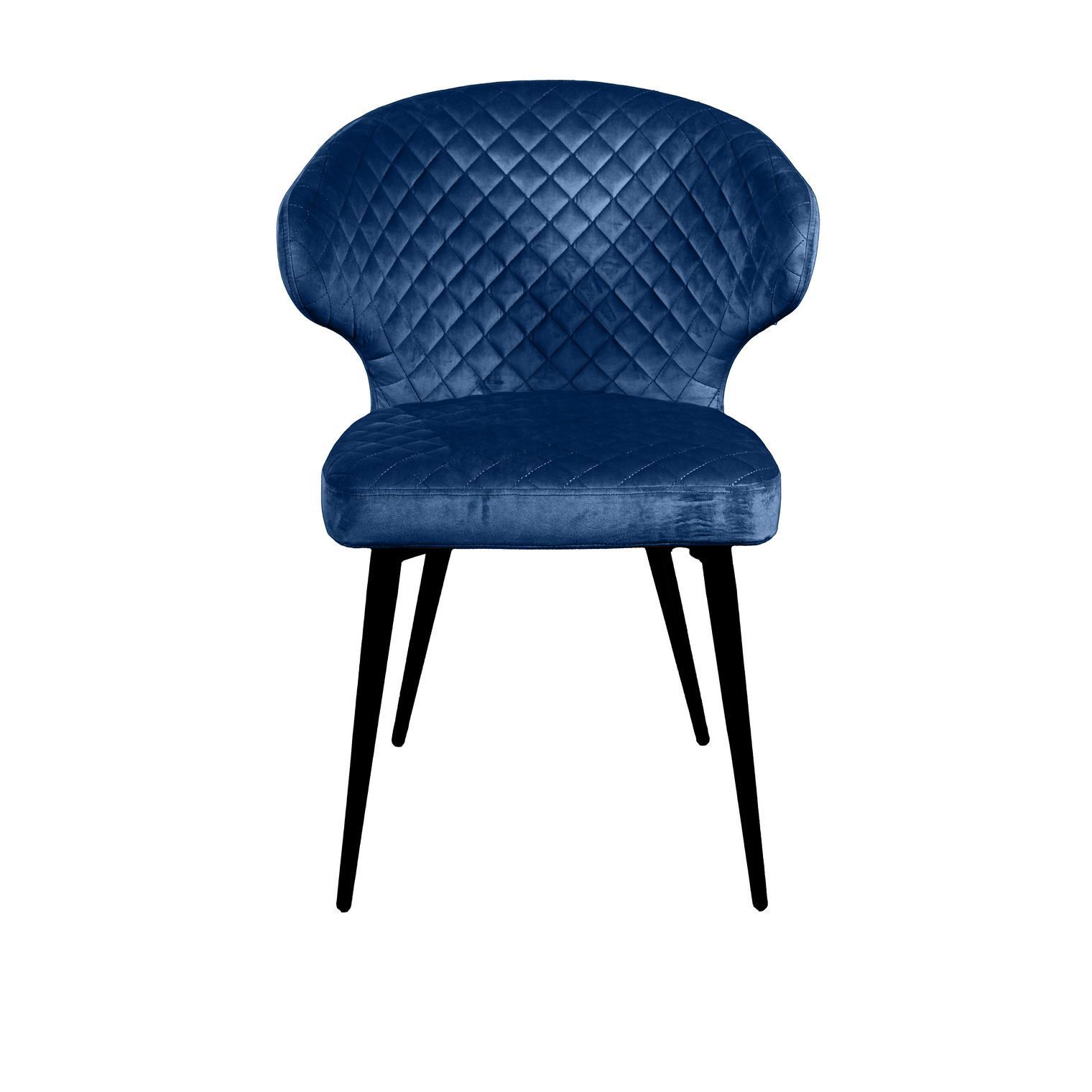 Стул Ричард ромб, бархат синий 29