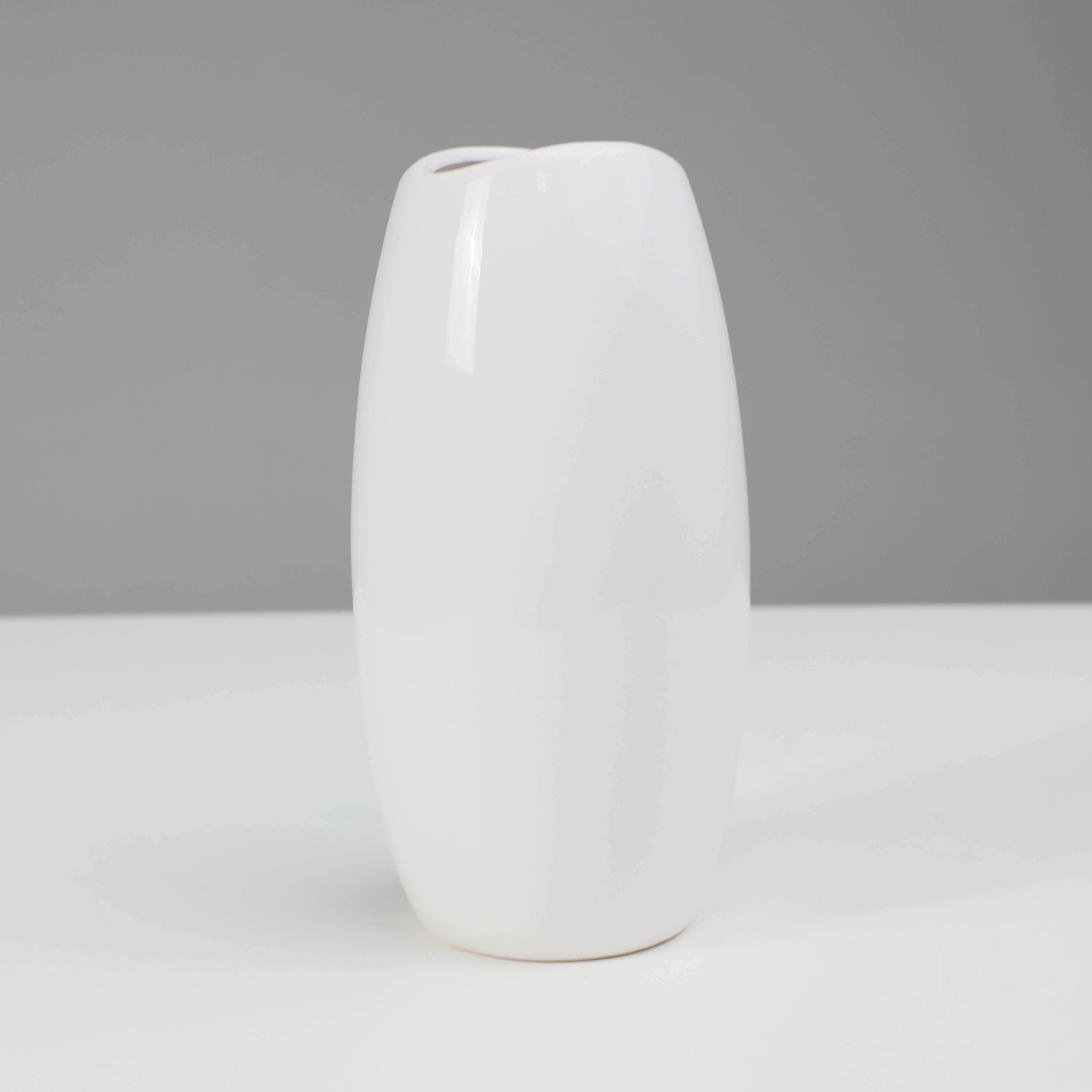 Ваза керамическая GHOST, белый, 12,5*12,5*23,5см