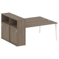 Рабочая станция Metal System Style на металлокаркасе с опорным шкафом-купе БА.РС-СШК-2.4