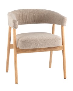 Стул обеденный Zubo с деревянными ножками бежевый