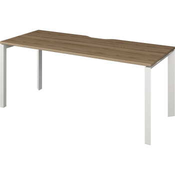 Стол на металлокаркасе Аргентум-МП НТМП.П-200 Дуб сафари/Белый