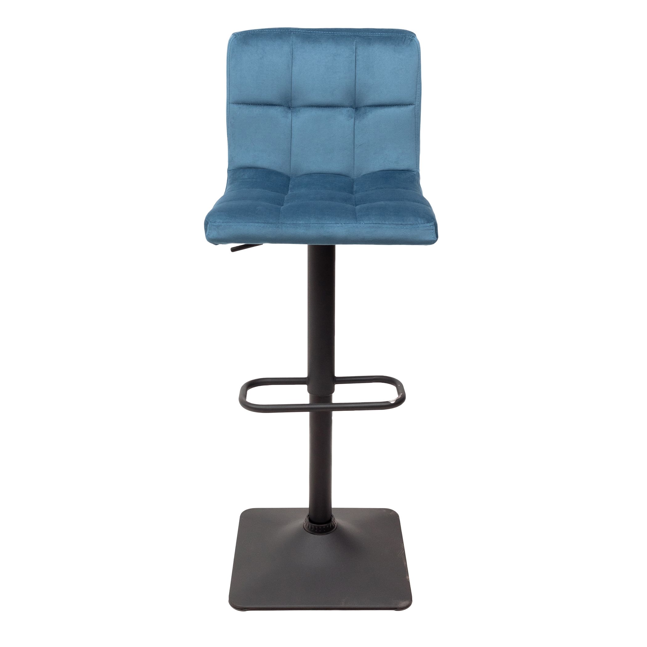 Стул барный Amazon, темно-лазурный, велюр