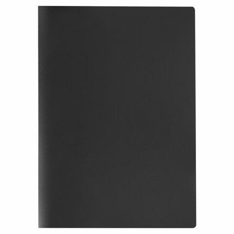 Папка с пластиковым скоросшивателем STAFF, черная, до 100 листов, 0,5 мм, 229231