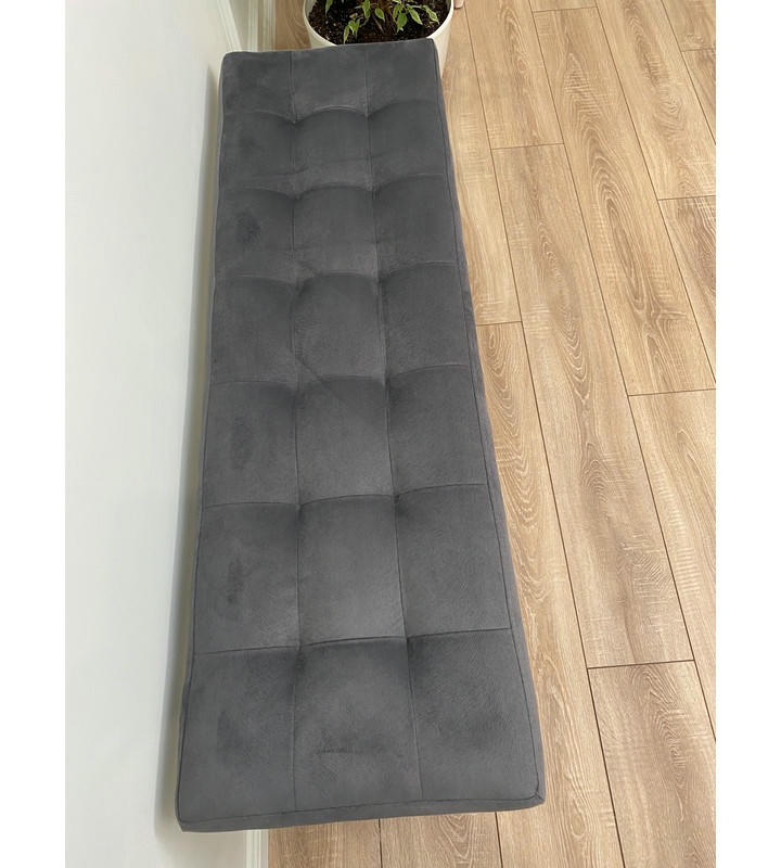 Банкетка Сканди-120-2-полочная (серый/белый)