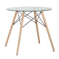 Стол круглый EAMES DSW D80, стеклянный