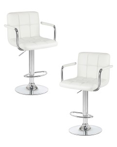 Набор 2 шт Стул барный DOBRIN KRUGER ARM, белый