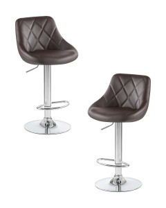 Набор 2 шт Стул барный DOBRIN LOGAN, коричневый