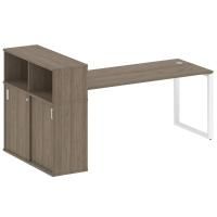 Стол рабочий Metal System Style на металлокаркасе с опорным шкафом-купе БО.РС-СШК-3.5