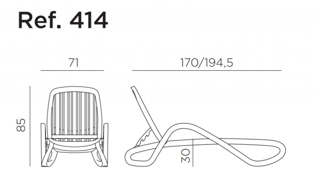 Шезлонг-лежак пластиковый Eden белый