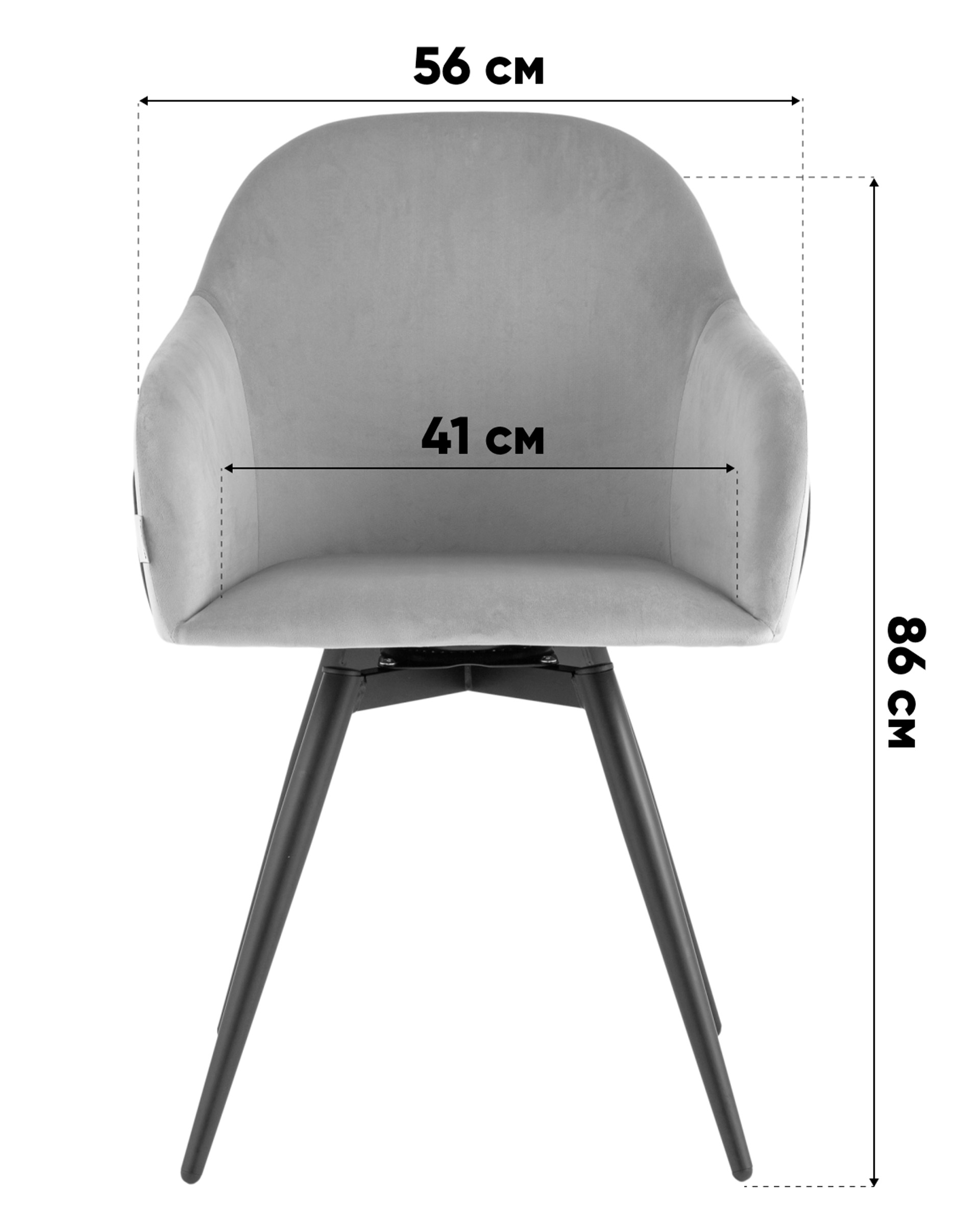Стул Новел New велюр светло-серый