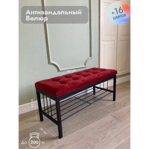 Банкетка Сканди-96-1 (красный/черный)