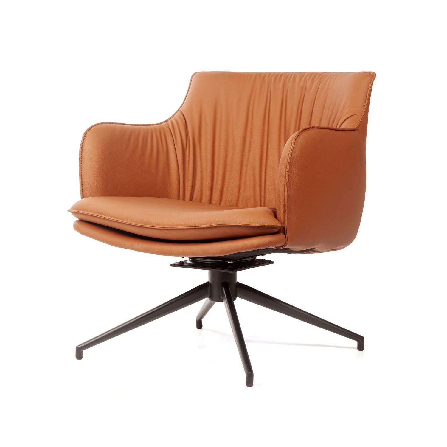 Лаунж кресло Sofia, экокожа терракот