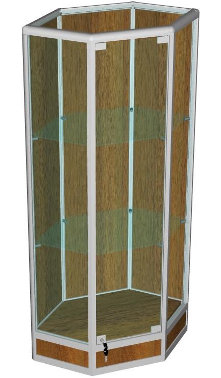 ВА-603-Д Витрина из алюминиевого профиля с подиумом угловая К ВА-600-Д,601-Д