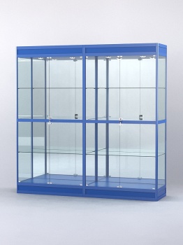Витрина "АЛПРО" №3-2м-500-3 (задняя стенка - зеркало), Синий