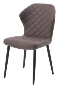 Стул МОНРО, цвет CYPRUS-04 коричневый, искусственная замша / черный каркас