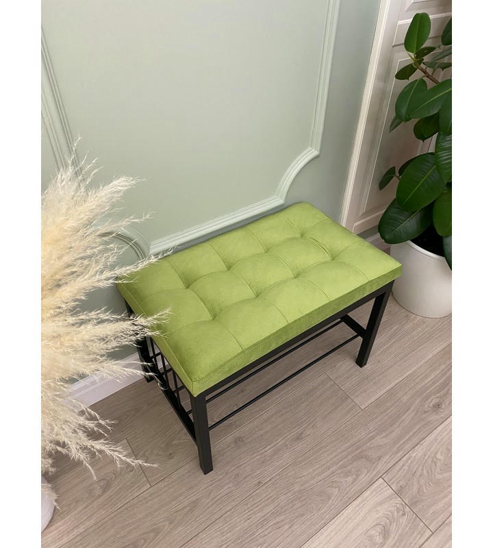 Банкетка Сканди-60 (салатовый/черный)