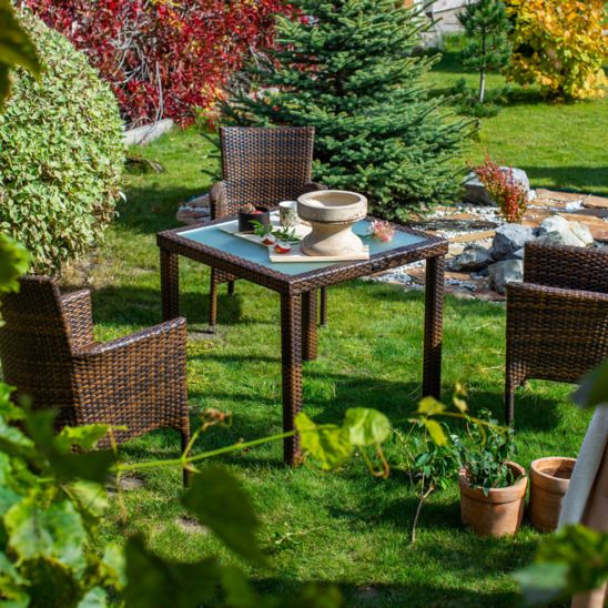 Стол садовый Панама, черный, 120