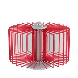 ТАЙФУН-03.А4Gr.Rd Демосистема настольная вращ.серая 30 красных панелей А4 (П)