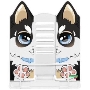 Подставка для книг и учебников большая фигурная BRAUBERG KIDS "Puppy", регулируемый угол наклона, металлическая, 238058