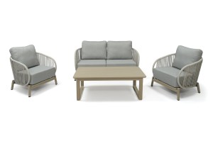 "Прато" лаунж-зона из искусственного ротанга на 4 персоны