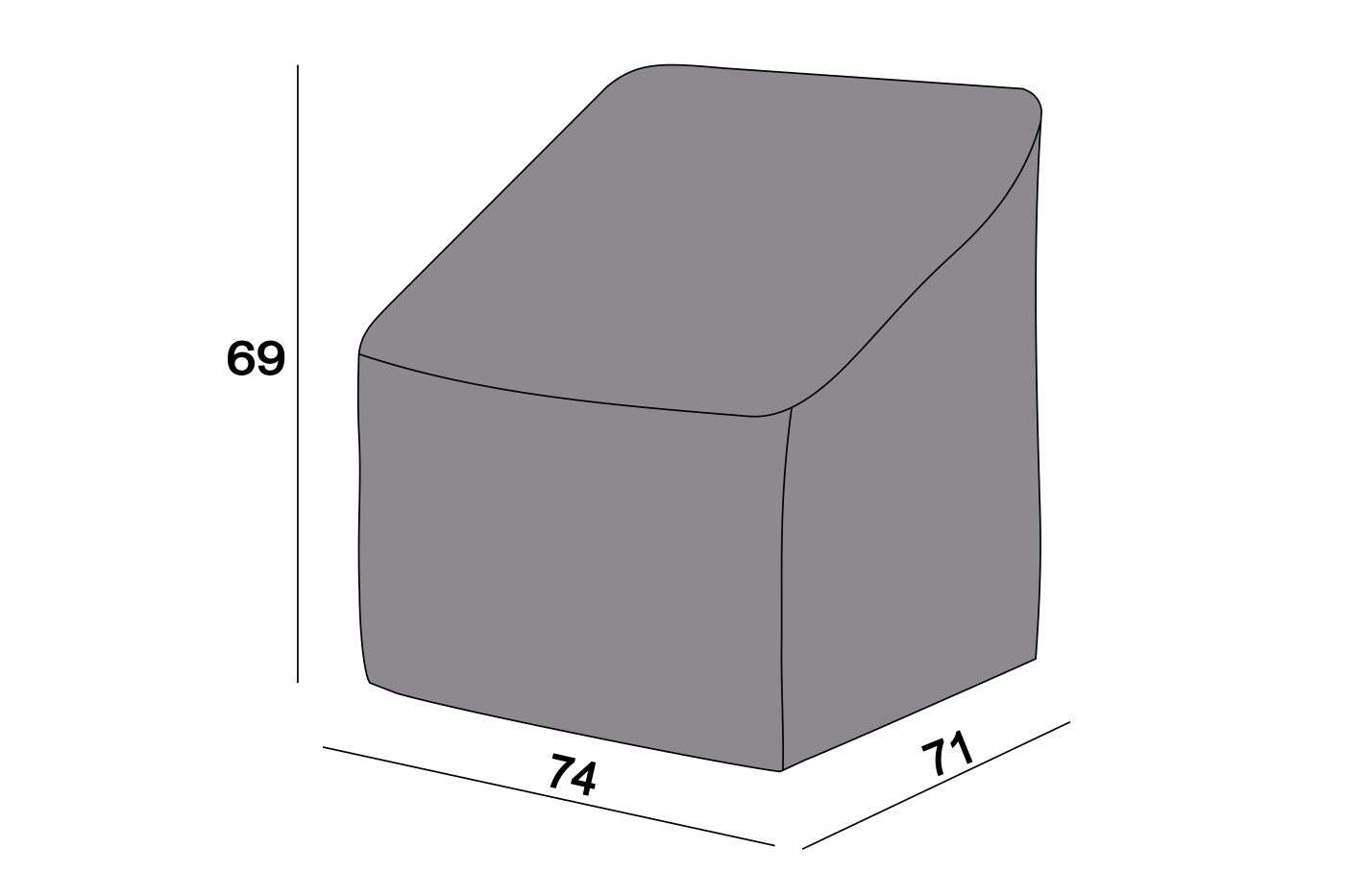 Защитный чехол на кресло Канны 71×74×69 см