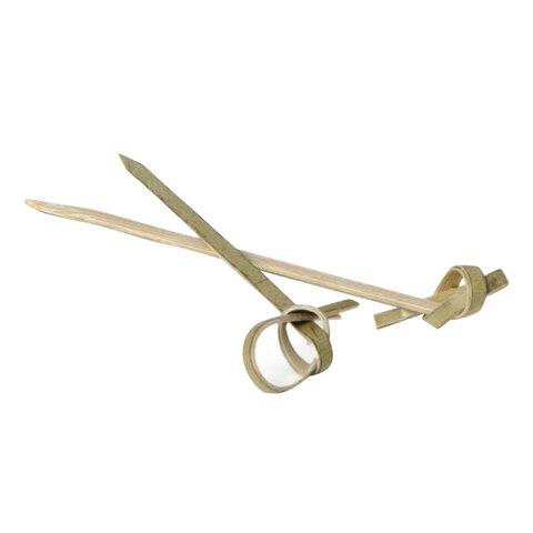 Пики (шпажки) для канапе бамбуковые ЗАВИТКИ, КОМПЛЕКТ 100 шт, 90 мм, AVIORA, 401-463