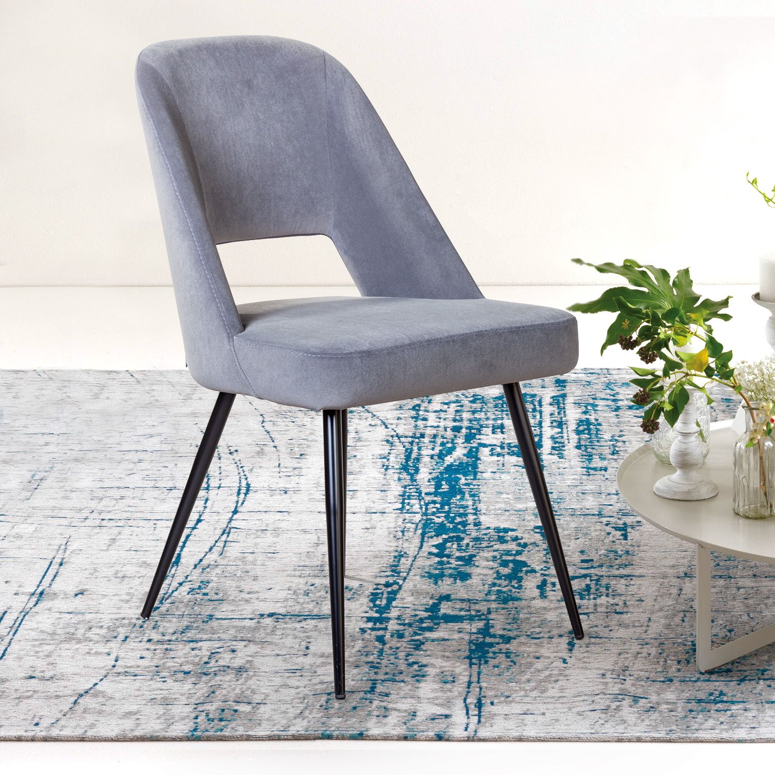 Стул Данте, бархат антрацит