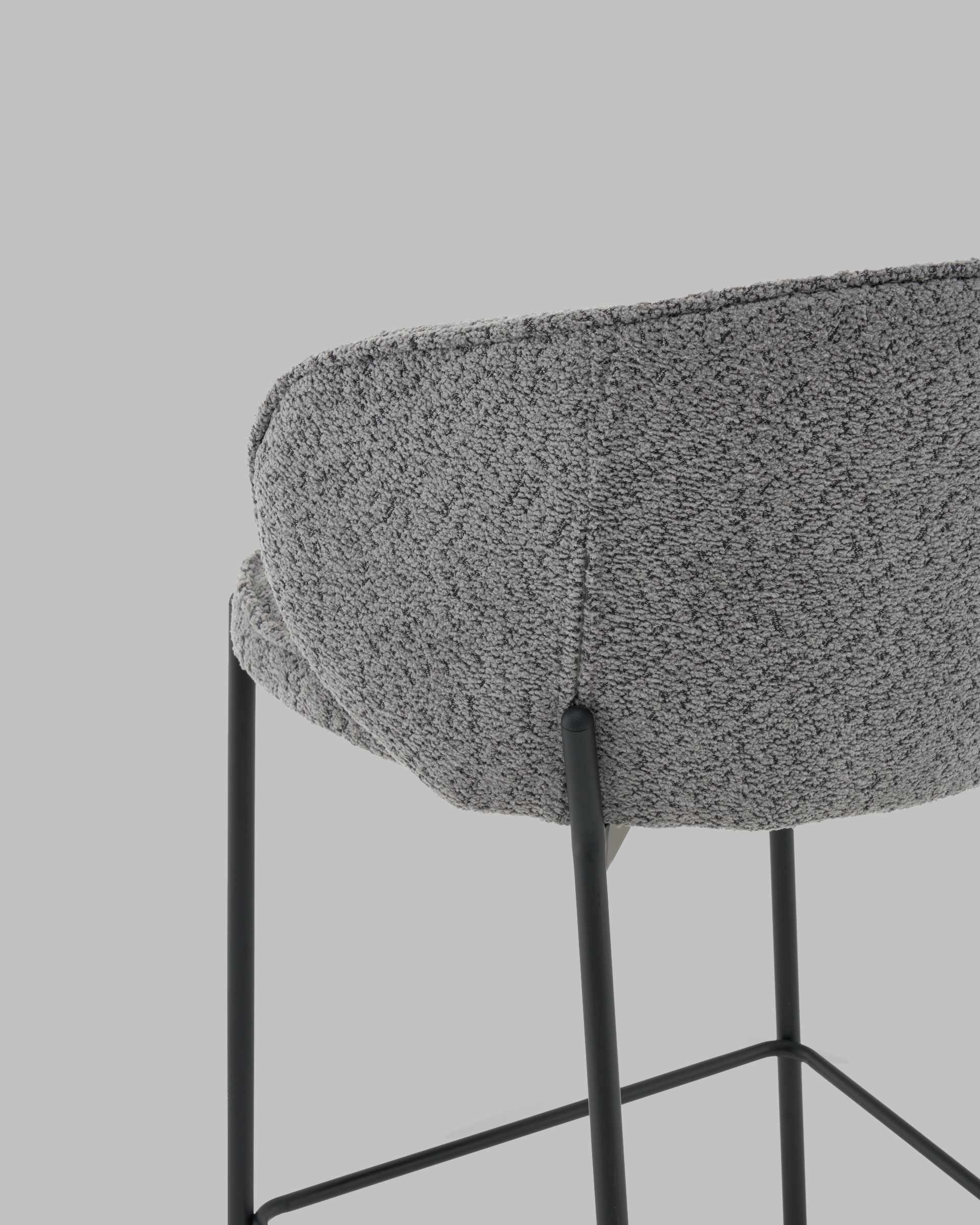 Стул полубарный Тисдейл букле темно-серый