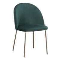 Стул Дижон темно-зеленый бархат ножки под золото