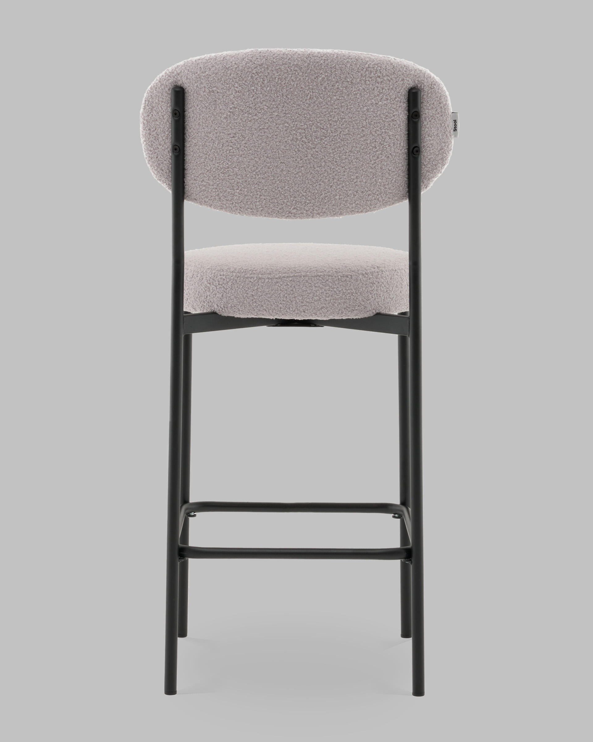 Стул полубарный Бриф DD букле светло-серый