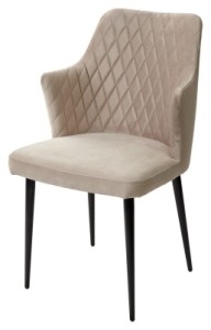 Стул ГЕРМАН (HERMAN) ЛАТТЕ #25, велюр / черный каркас