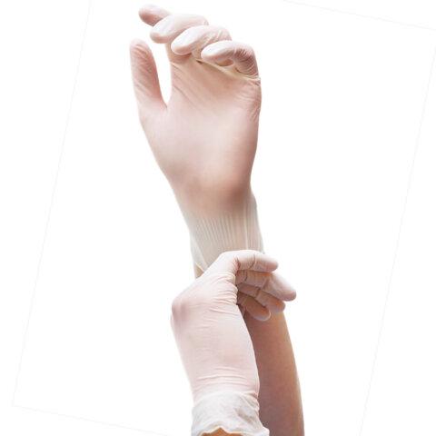 Перчатки виниловые универсальные 50 пар (100 шт.), размер S (малый), белые, RABBITEX (РАББИТЕКС) Standard, 702163