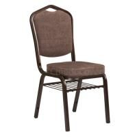 Стул Хит 25мм с полкой для бумаг, коричневый, жаккард коричневый