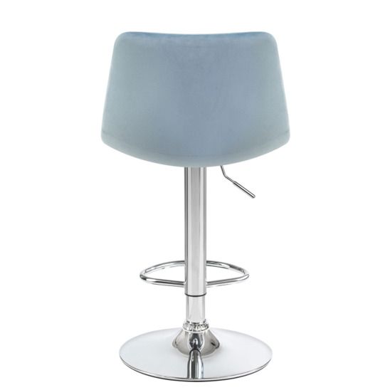 Барный стул Гардур, велюр голубой