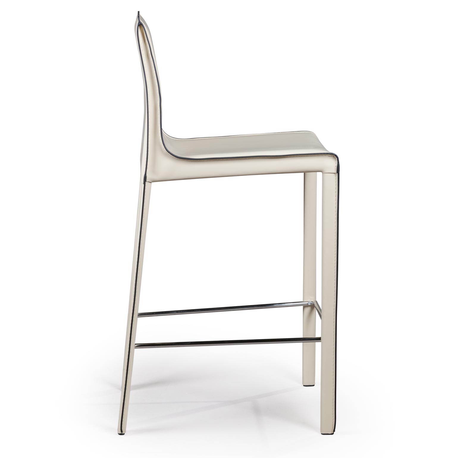 Стул полубарный Барри, кожа бежевый