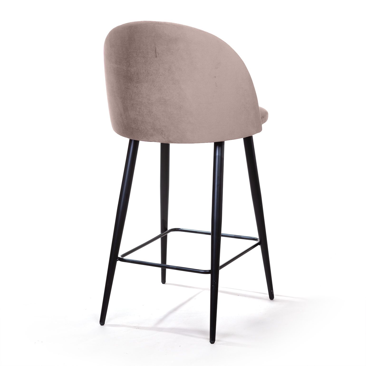 Стул полубарный Томас, бархат пепельно-бежевый 25