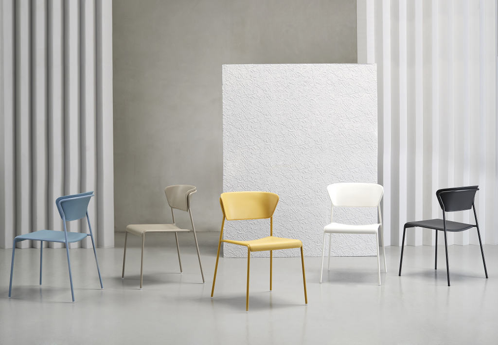 Стул пластиковый Lisa Technopolymer голубой