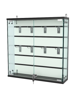 Витрина "АТРИУМ" настенная БЕЗ ПОЛОК №1-4, Черный