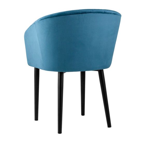 Стул с подлокотниками Нейтон, велюр пыльно-синый