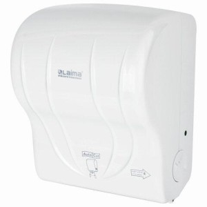 Диспенсер для полотенец в рулонах LAIMA PROFESSIONAL ORIGINAL (Система H1), механический, с автоотрезом листа, ABS-пластик, 605764