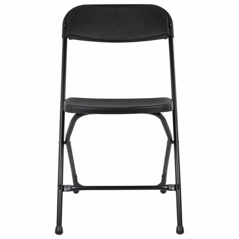 Стулья складные BRABIX "Golf CF-002", КОМПЛЕКТ 4 шт., черный каркас, пластик черный, 533030